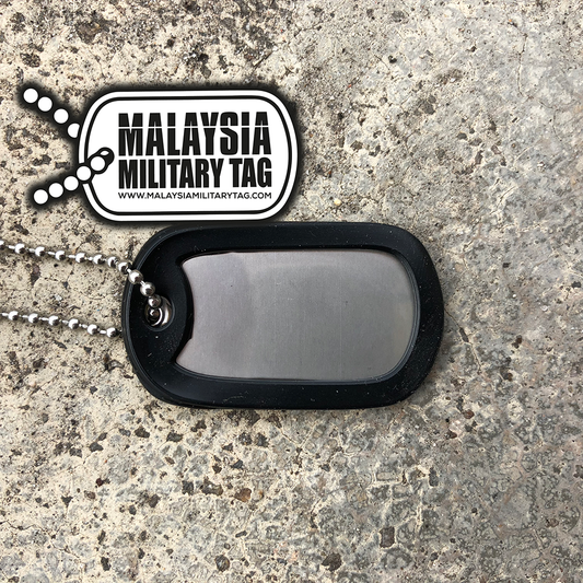 Military spec stainless steel single matte military tag