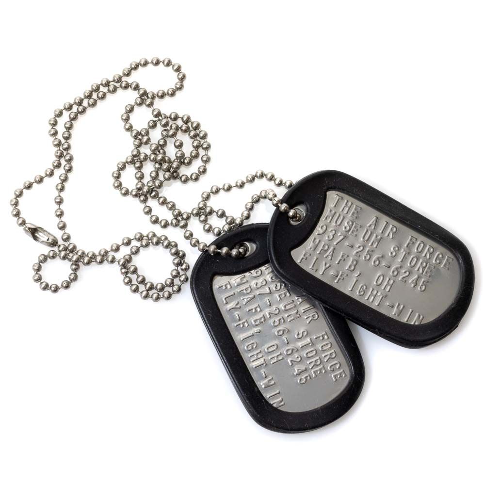 Military spec stainless steel matte military tags