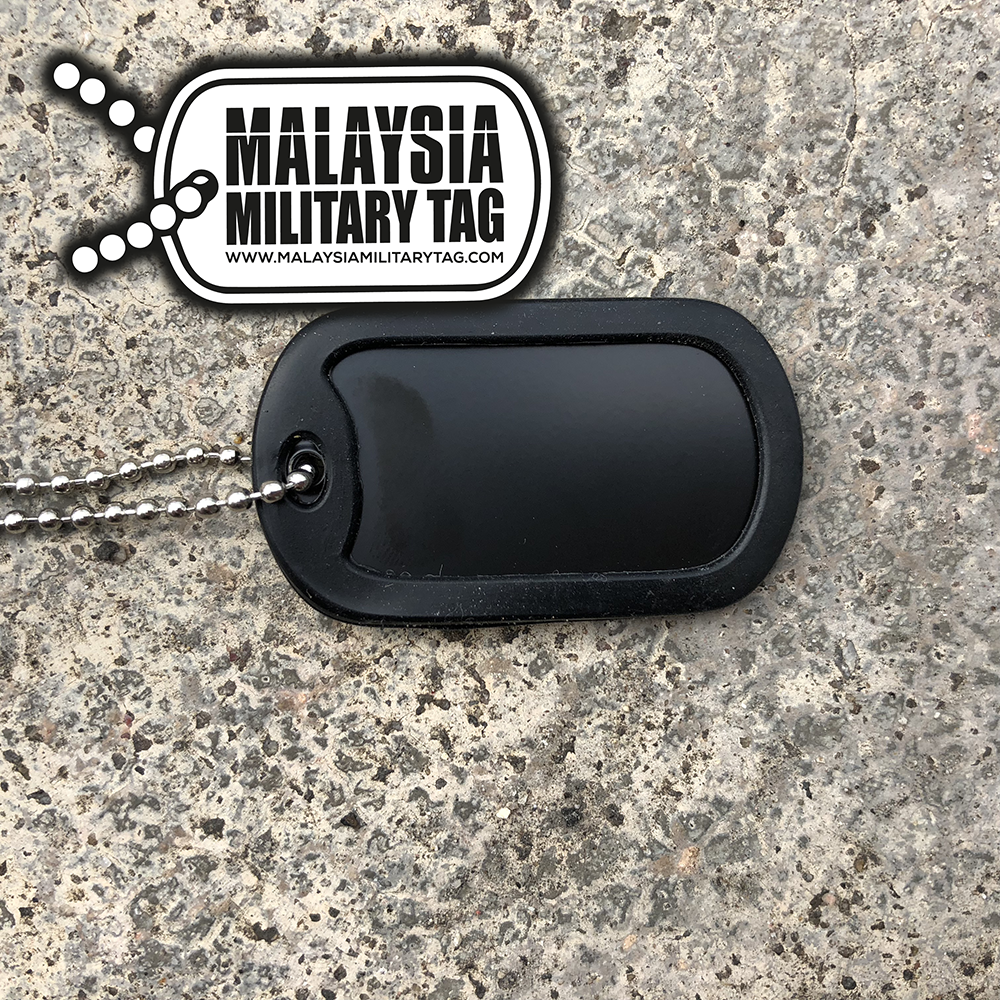 Military spec stainless steel single Black Ops military tag