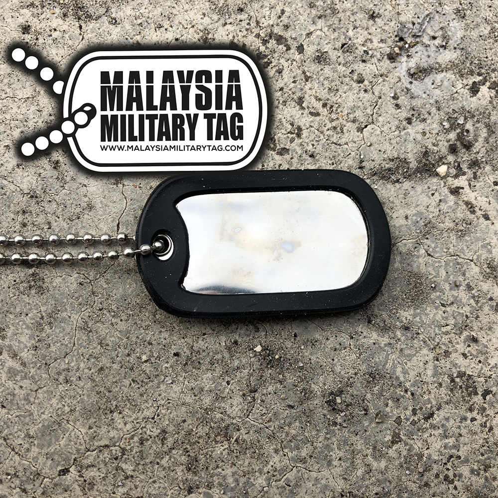 Military spec stainless steel single shiny military tag